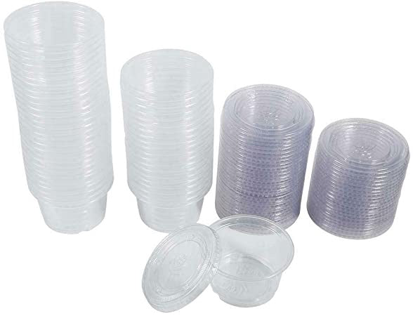 CENTRAL CAFE Food Tasting / Sample Cups with Lid 1OZ 50PCS Pack 40080