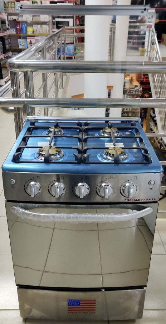 EMERALD Stove 4 Burner 24" Stainless Steel