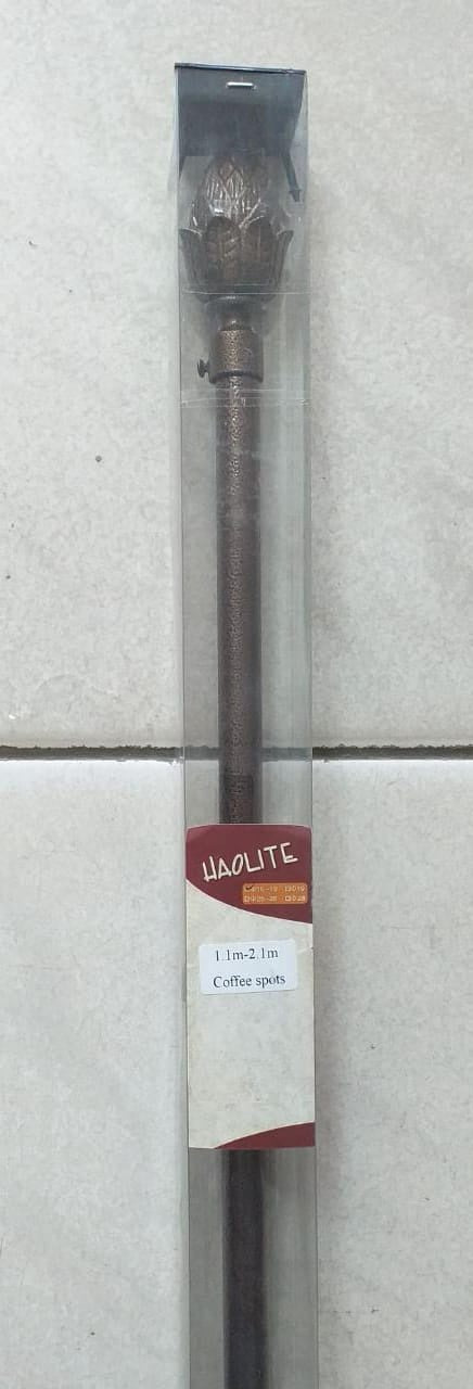 Curtain Rod Design Ext Haolite 1.1M - 2.1M / Circle Head / Black Gold / Spear Head / Black Silver