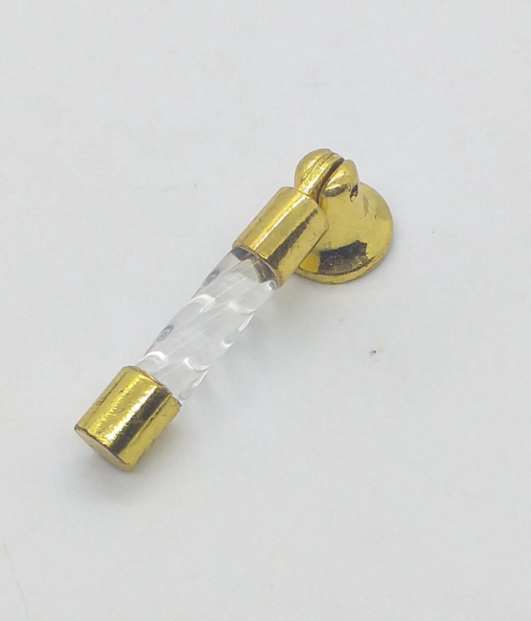 Draw Knob Gold & Glass #20