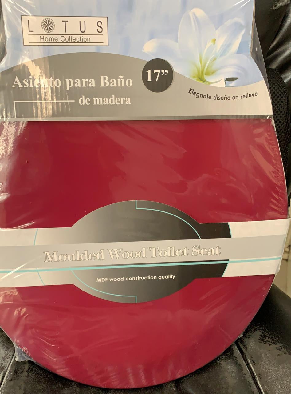LOTUS Toilet Seat Wood #LT-7066BUR Burgandy