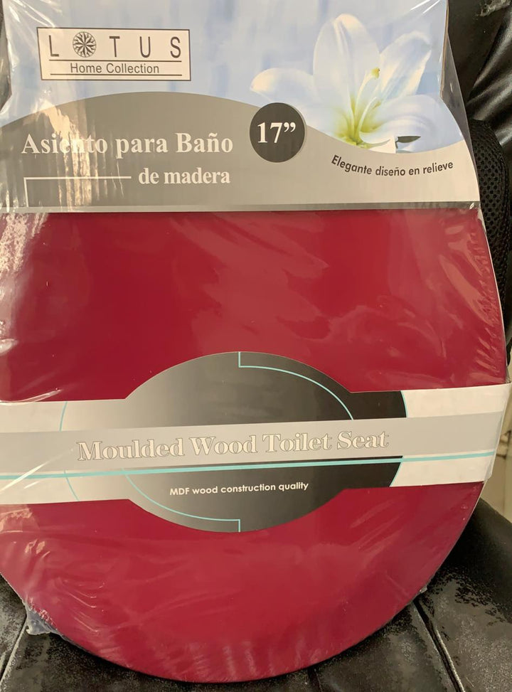 LOTUS Toilet Seat Wood #LT-7066BUR Burgandy