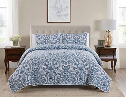 TAHARI Quilt Set Montreau Collection Queen 3 Pcs Luxury Premium Ultra Soft