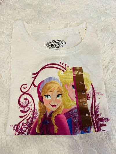 DISNEY Kids Tshirt Frozen Elsa & Anna Xl