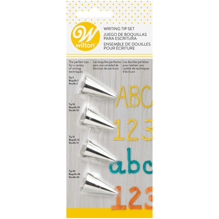 WILTON Baking Tip Writing 4PCS Tip Set 418-4566