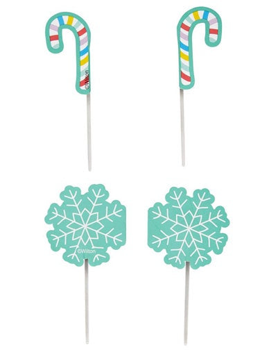 WILTON Baking Cupcake Toppers 12PCS Pack 2113-0-0017