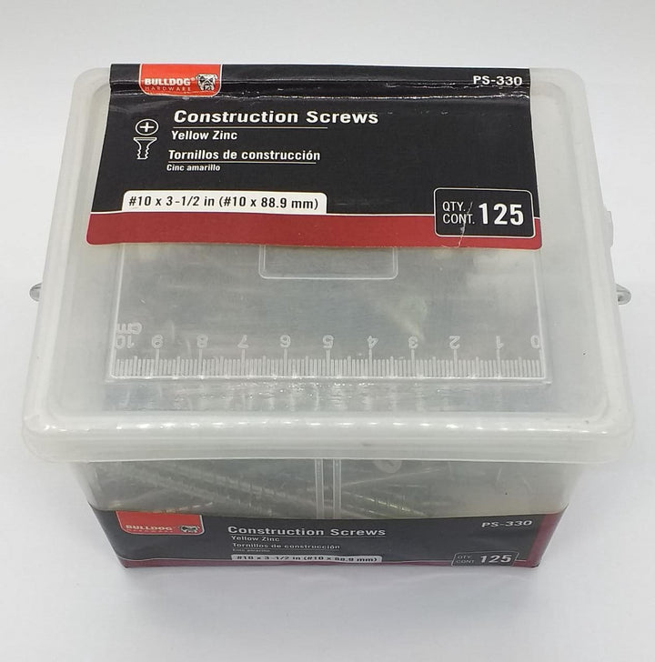 BULLDOG Screw Construction 10 X 3 1/2 125PC #PS-330