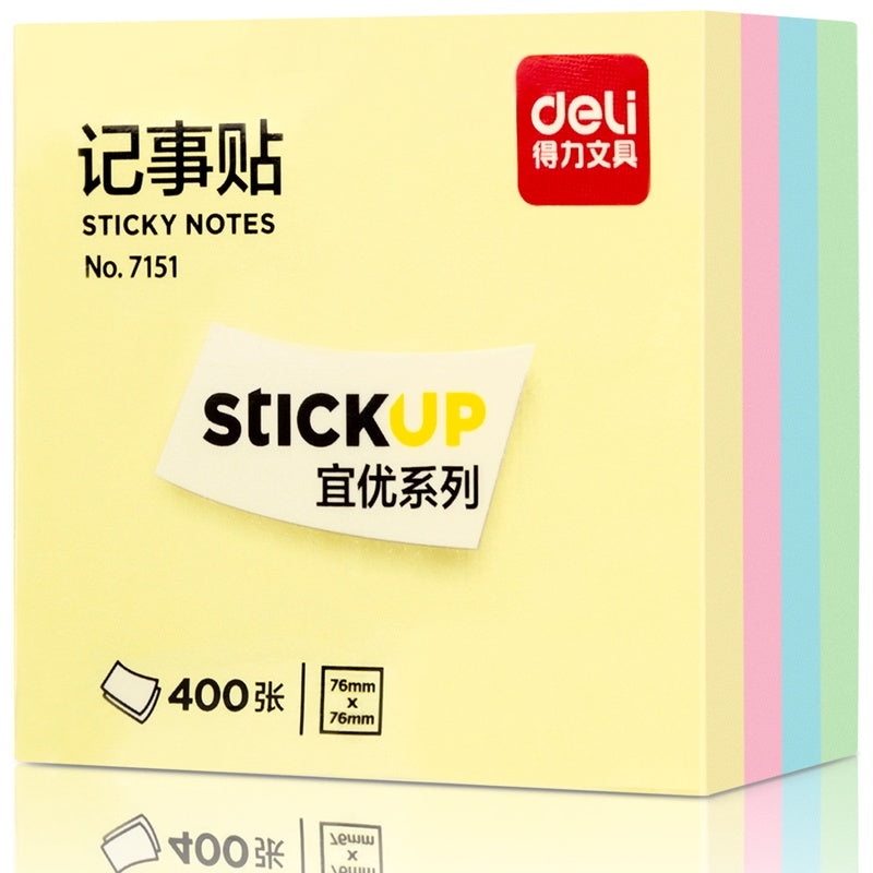 DELI Stationery Sticky Notes 7151 Stickup 400PCS Pack
