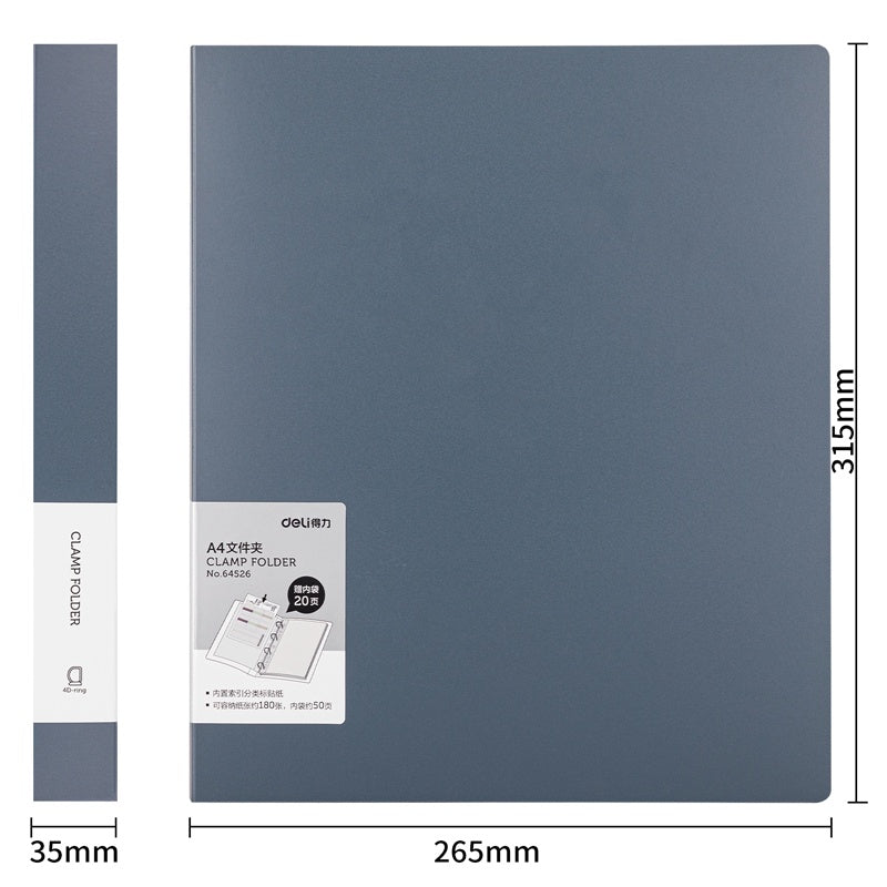 DELI Stationery Clamp Folder 64526
