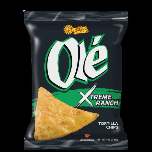 SUNSHINE SNACKS Ole Xtreme Ranch Tortilla Chips 43G 1.5OZ