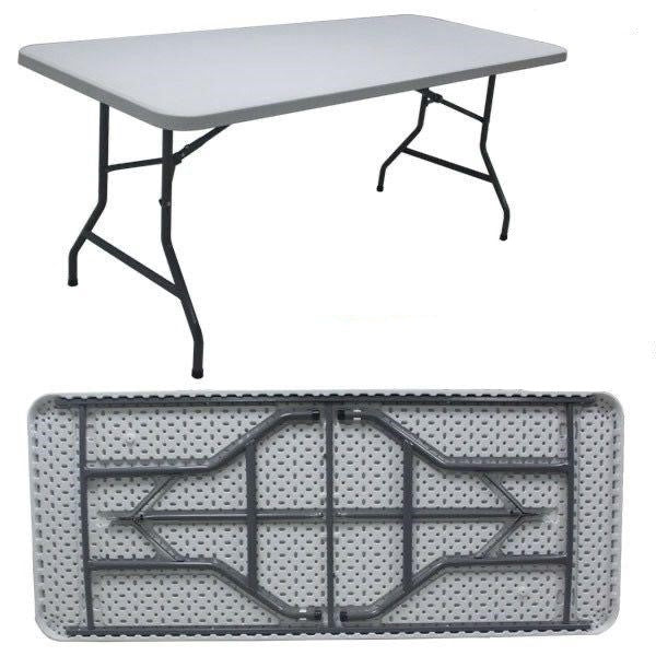 Table Folding Plastic White AC-C180 6FT Straight Rectangle 70" X 29.5" X 29"