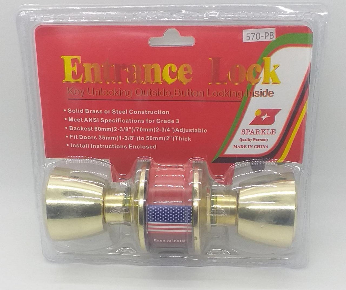 SPARKLE Lock Knob Gold 570-PB