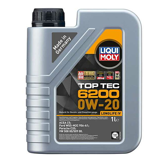LIQUI MOLY Oil Top Tec 6200 0W-20 1L Longlife Iv 20787