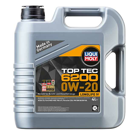 LIQUI MOLY Oil Top Tec 6200 0W-20 4L Longlife Iv 20788