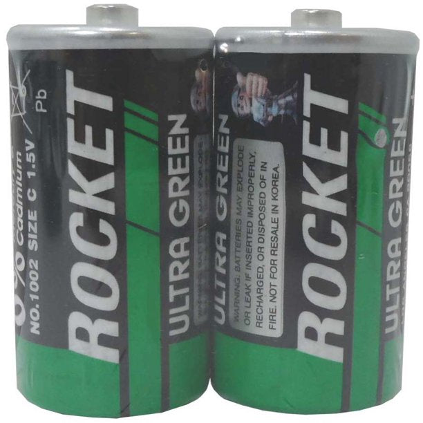 ROCKET Battery D Size Large 2PCS Pack