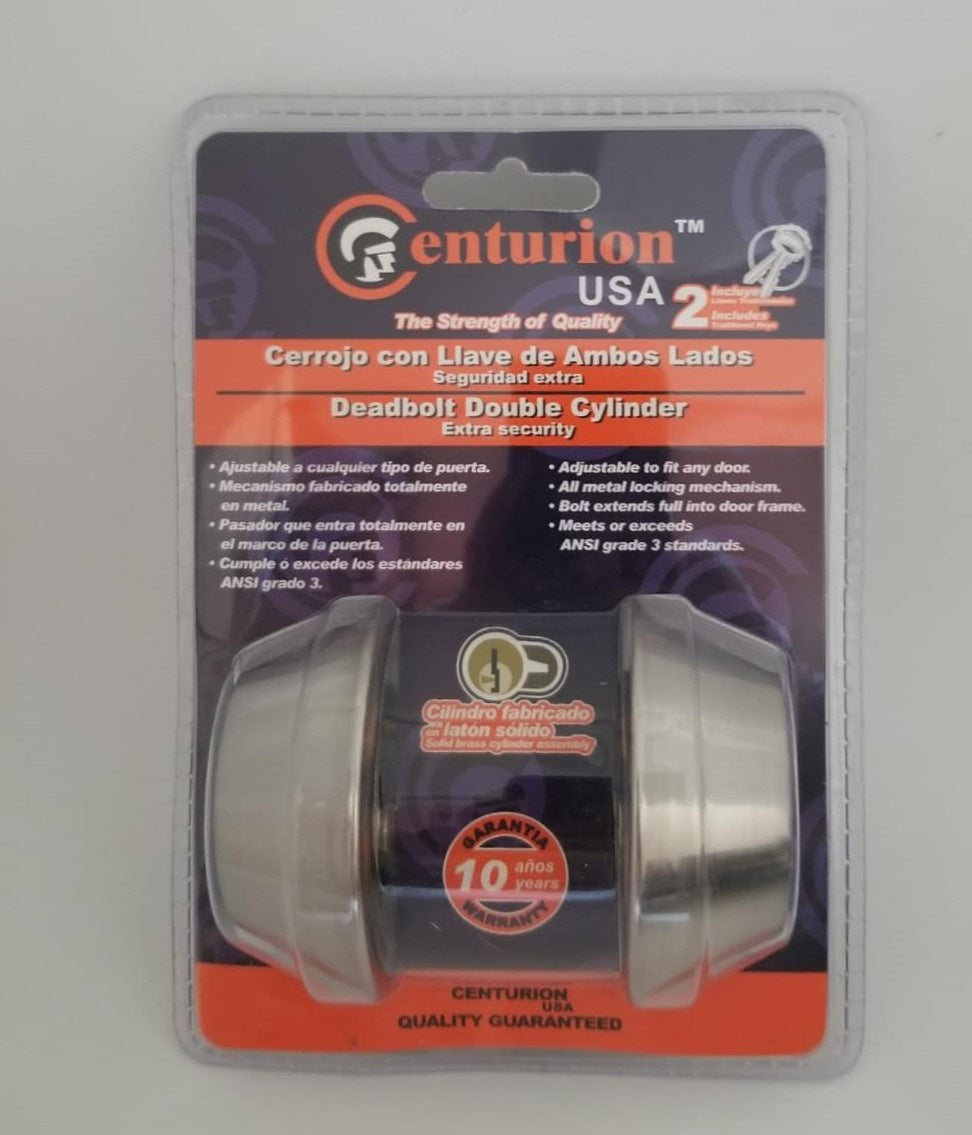 CENTURION Lock Deadbolt Single D101SS Stainless Steel