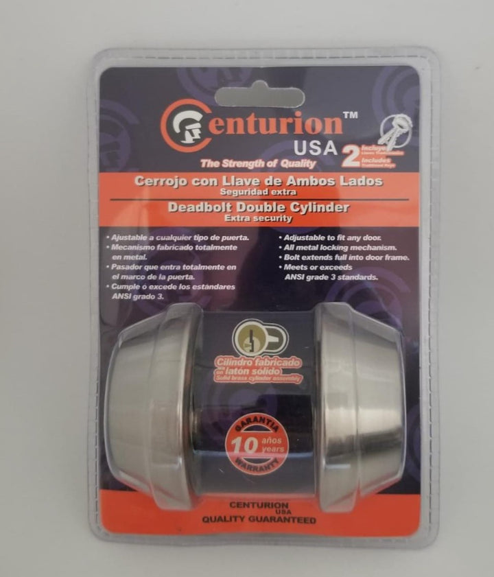CENTURION Lock Deadbolt Single D101SS Stainless Steel