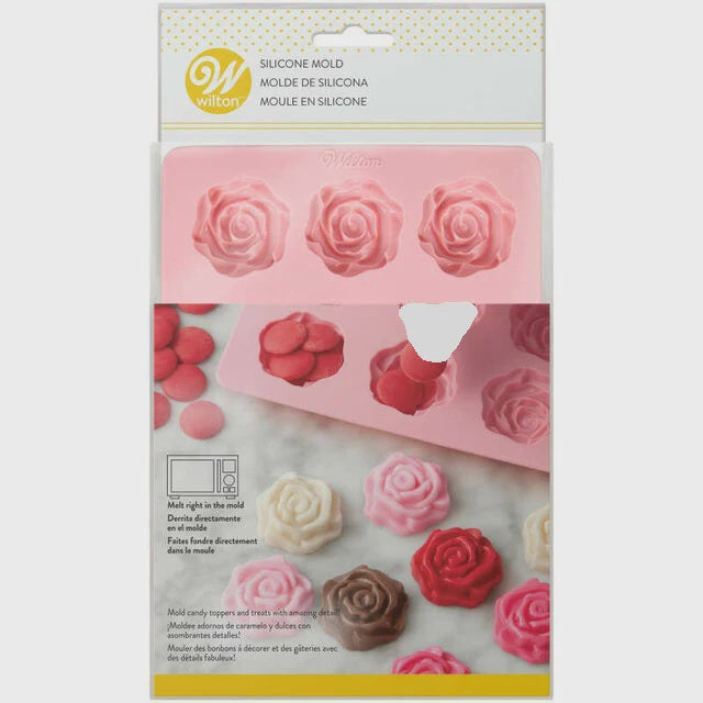 WILTON Baking Silicone Mold Rose 6 Cavity 2115-8516