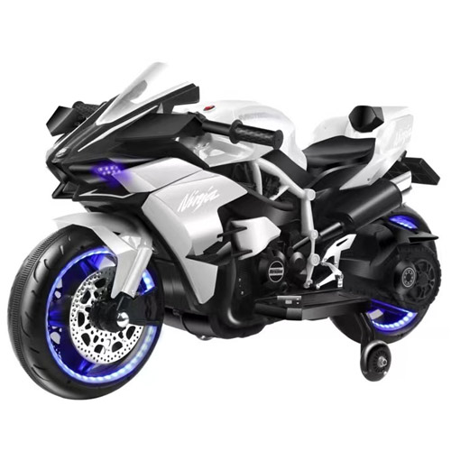 Toy Ride on Motorcycle ZXC-GFH2RWH White