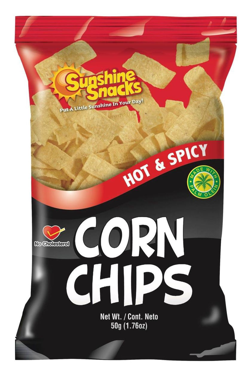 SUNSHINE SNACKS Corn Chips Hot Spicy 50G 1.77OZ