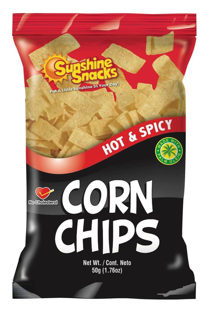 SUNSHINE SNACKS Corn Chips Hot Spicy 50G 1.77OZ