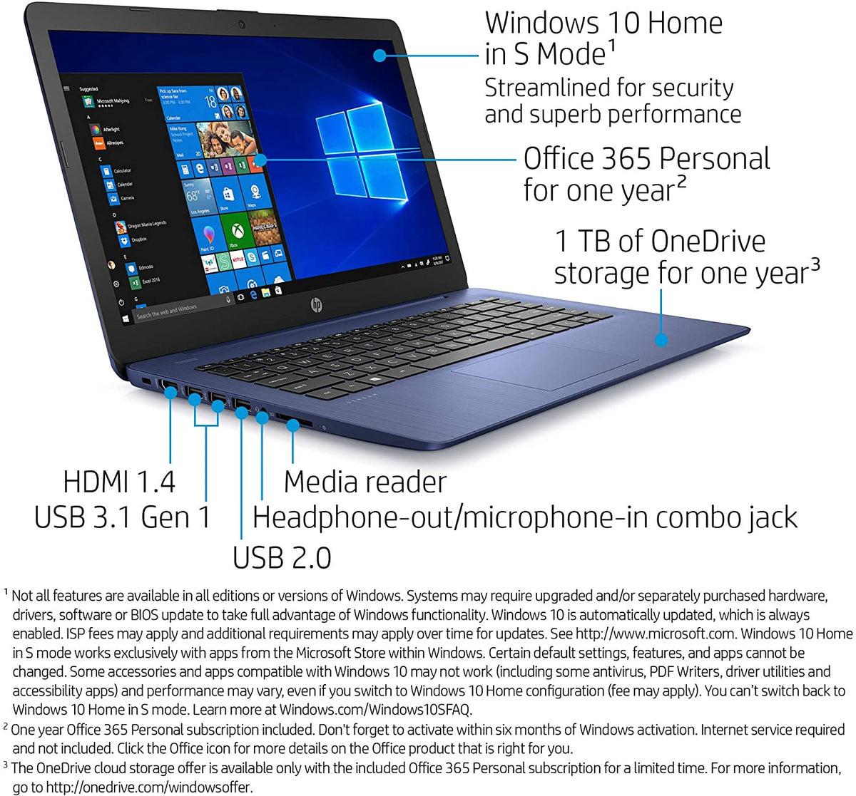 HP Laptop 14-CB171WM Royal Blue