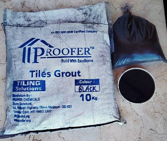PROOFER Tile Grout Black Sanded 10KG/22LBS