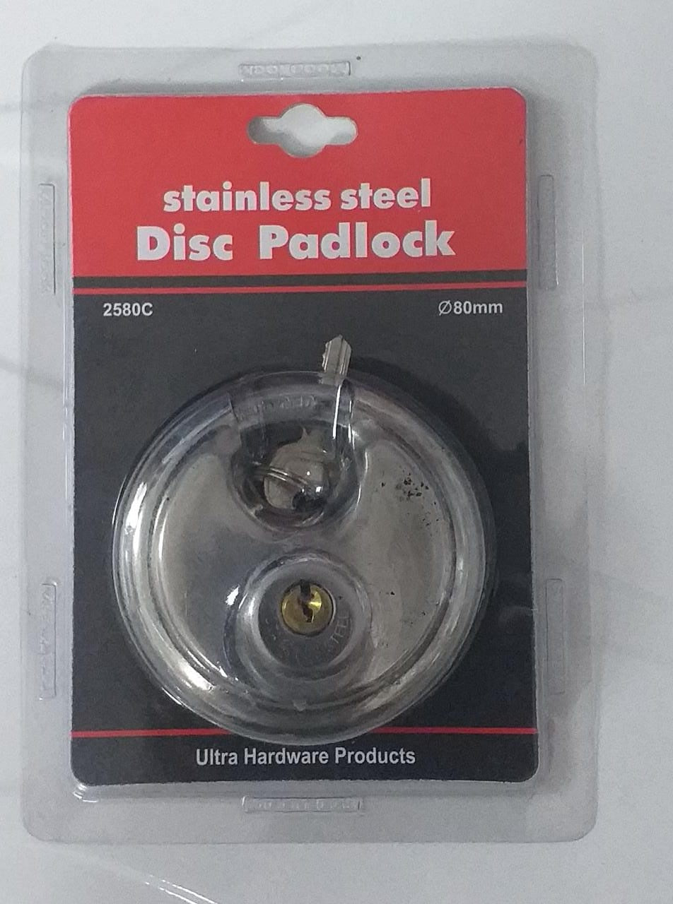Padlock Disc 80MM Ultra Hardware #2580C Stainless Steel