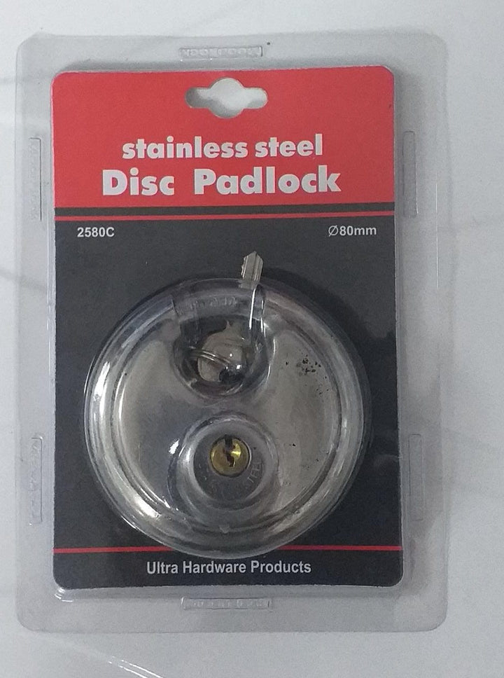Padlock Disc 80MM Ultra Hardware #2580C Stainless Steel