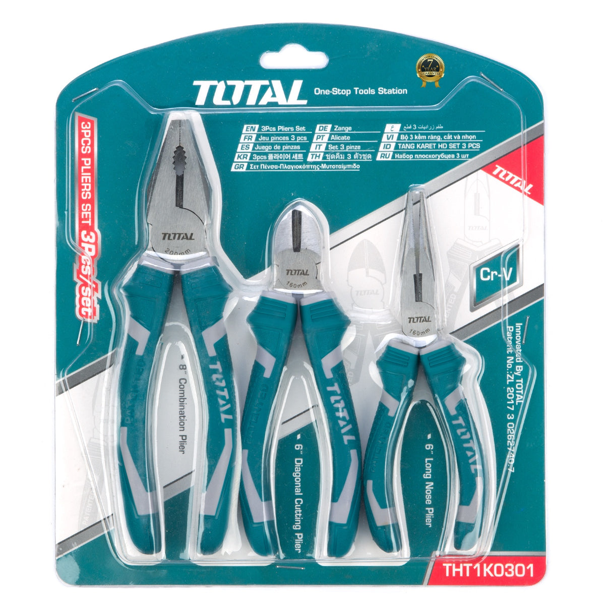 TOTAL Pliers 3PCS Combination THT1K0301