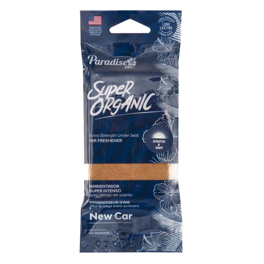Car Air Freshener Paradise Air Super Organic New Car SO-007 Blue