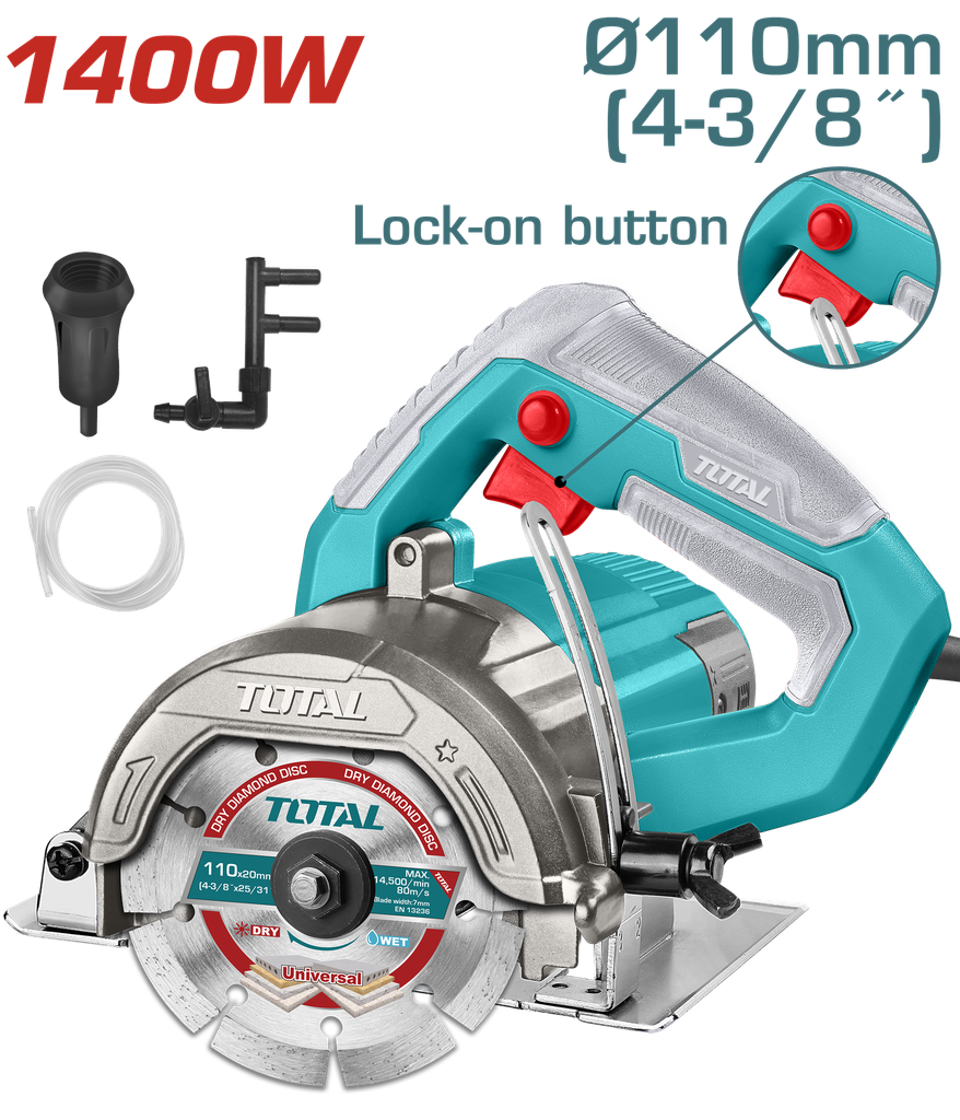 TOTAL Marble Cutter Saw 4" UTS3141106 1400W