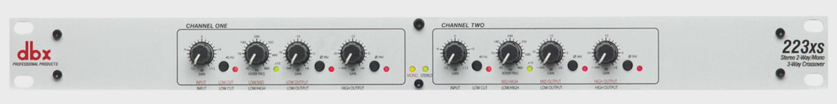 DBX Crossover 223XSV 2-WAY Stereo / 3-WAY Mono Xlr