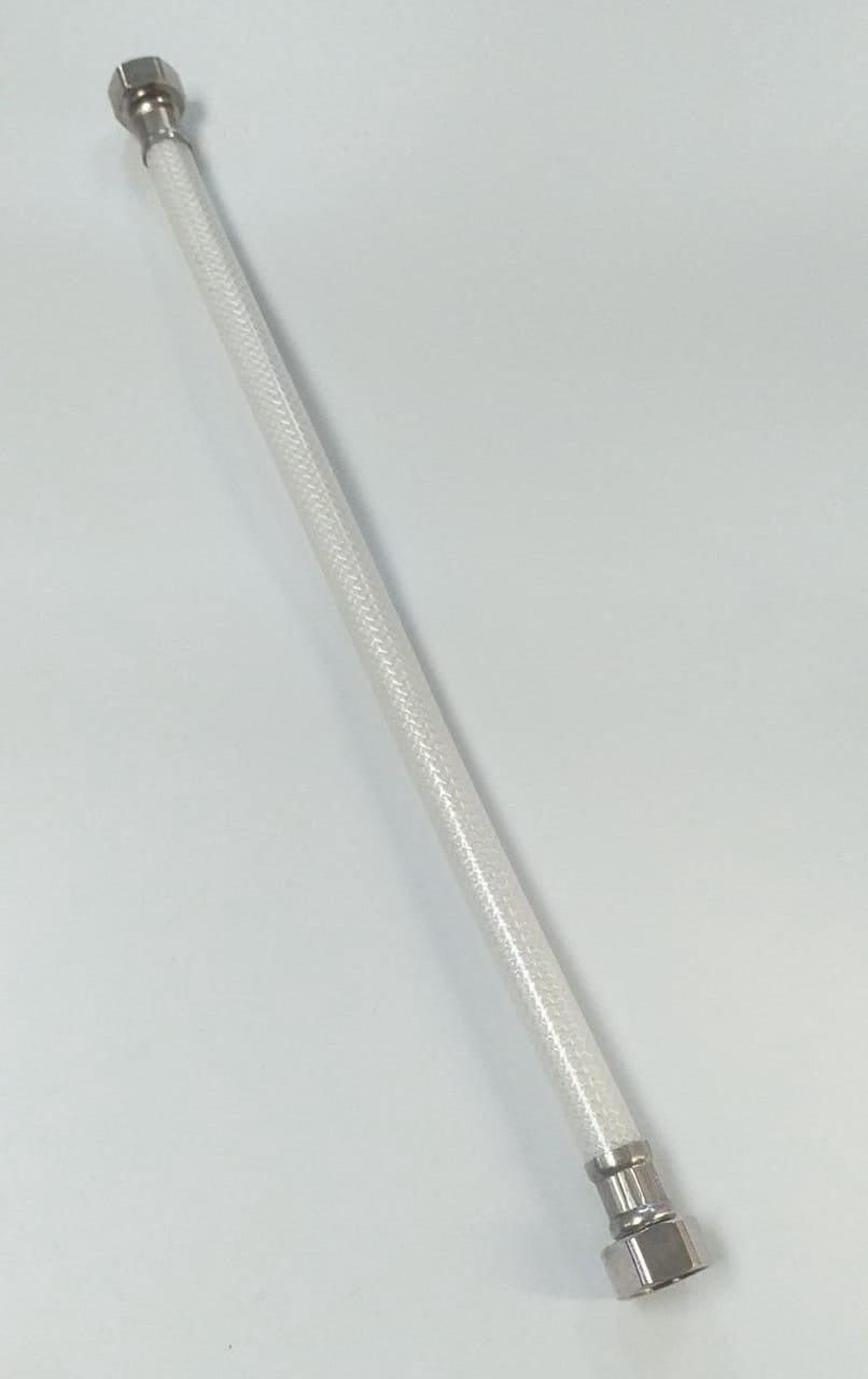 Flex Hose 1/2" X 1/2" X 12" PVC with Metal Ends