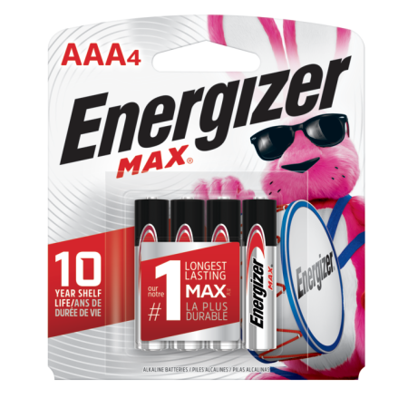 ENERGIZER Battery Aaa Max Alkaline 4PK E92BP-4 AAA4