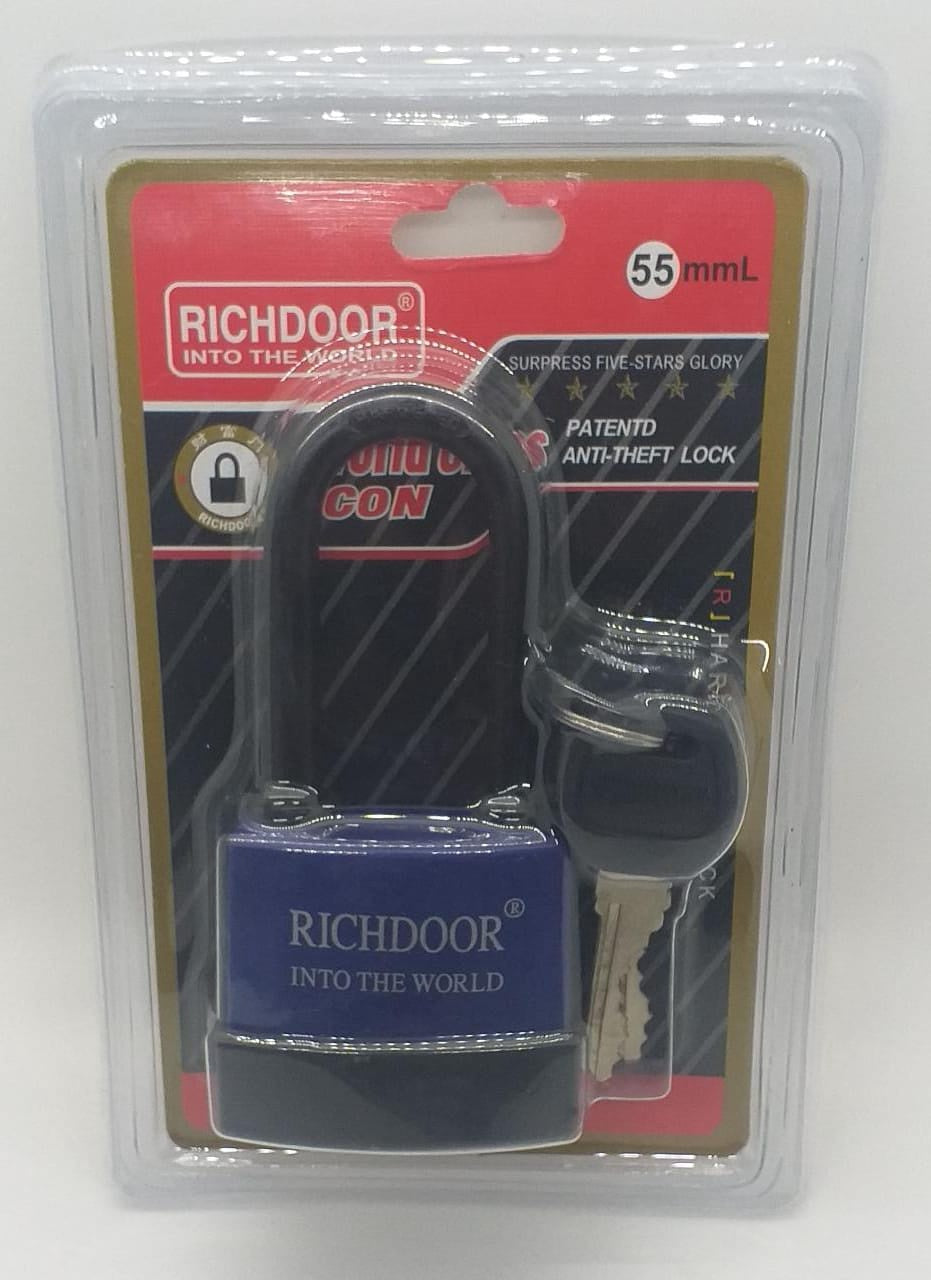 RICHDOOR Padlock 55MM Long Shackle Weatherproof