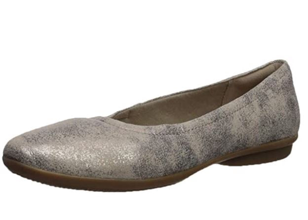 CLARKS Footwear Women's Gracelin Vail Ballet Flat Pewter Suede