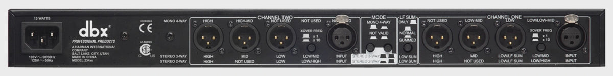 DBX Crossover 234XSV 2/3-WAY Stereo 4-WAY Mono Xlr