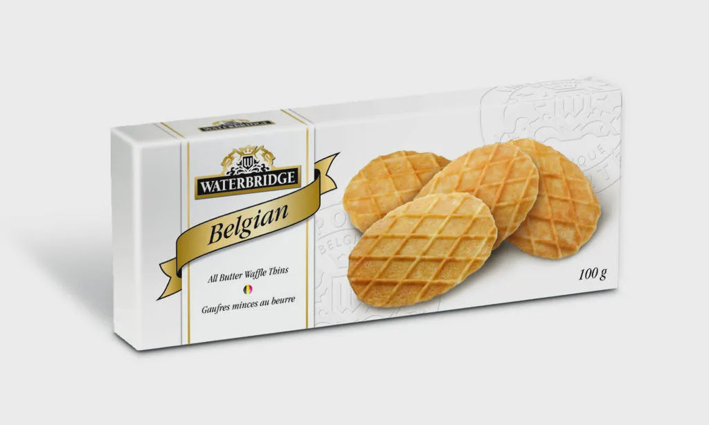 WATERBRIDGE Belgian All Butter Waffle Thins 100G
