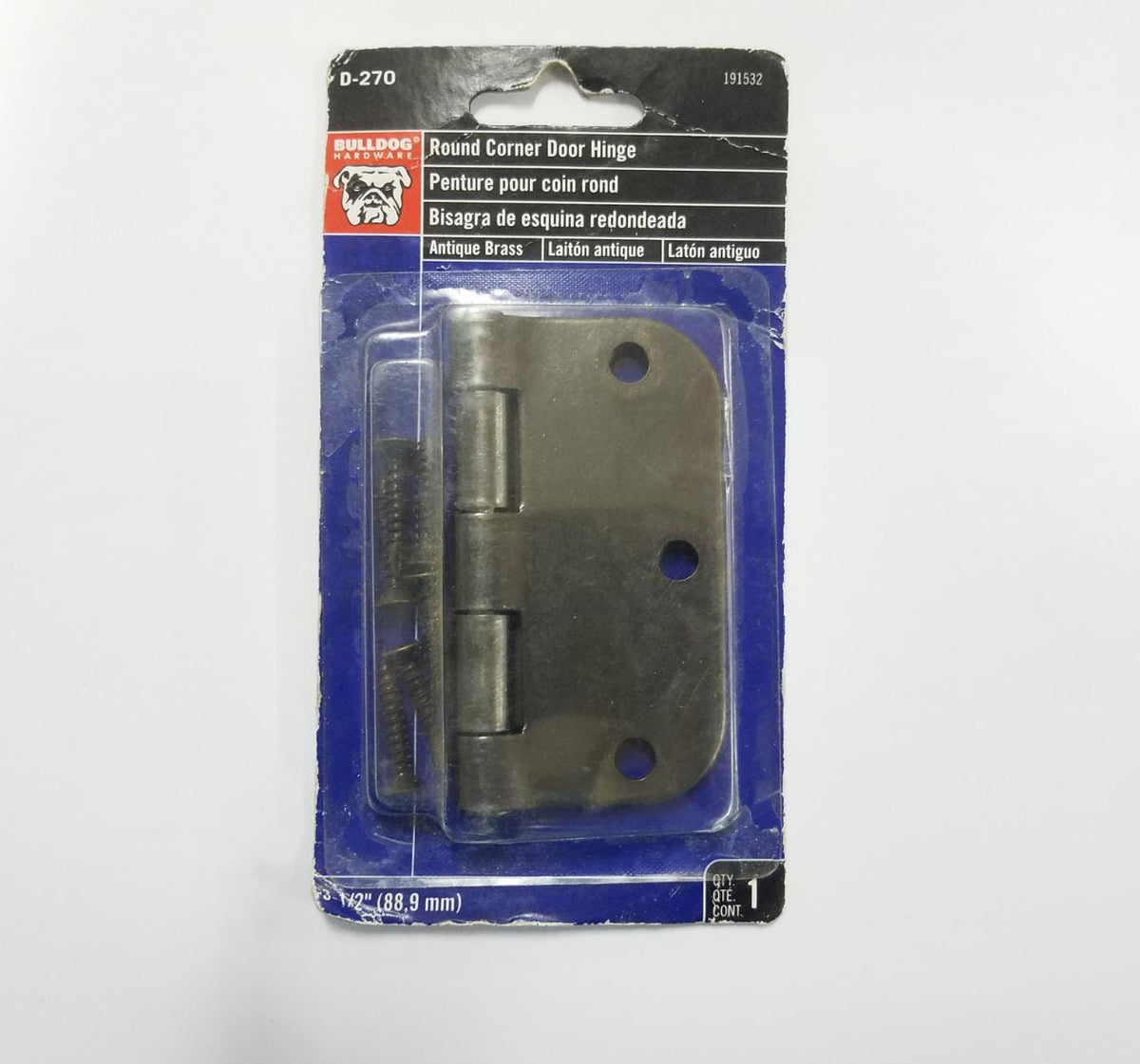 BULLDOG Butt Hinges 3 1/2" A/BRASS D-270