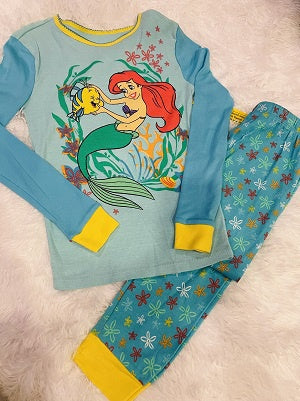 DISNEY Kids Pj Girls Little Mermaid Long Sleeve