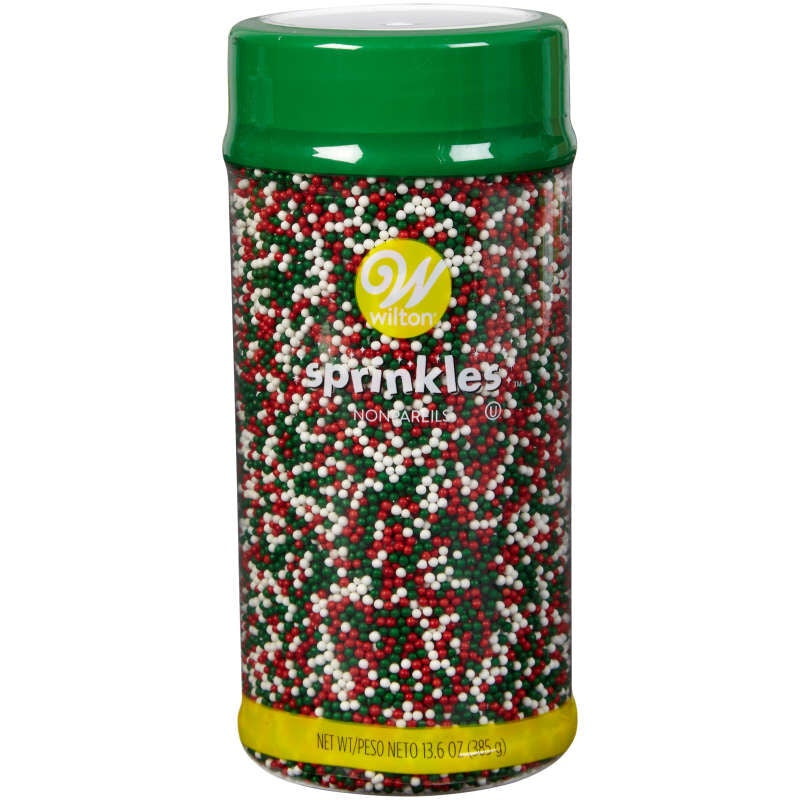 WILTON Baking Sprinkles Nonpareils Holiday 13.6OZ 385G 710-2628