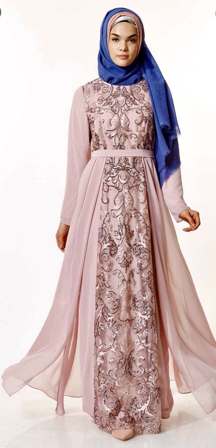 NURLA Dress Blush with Sequin