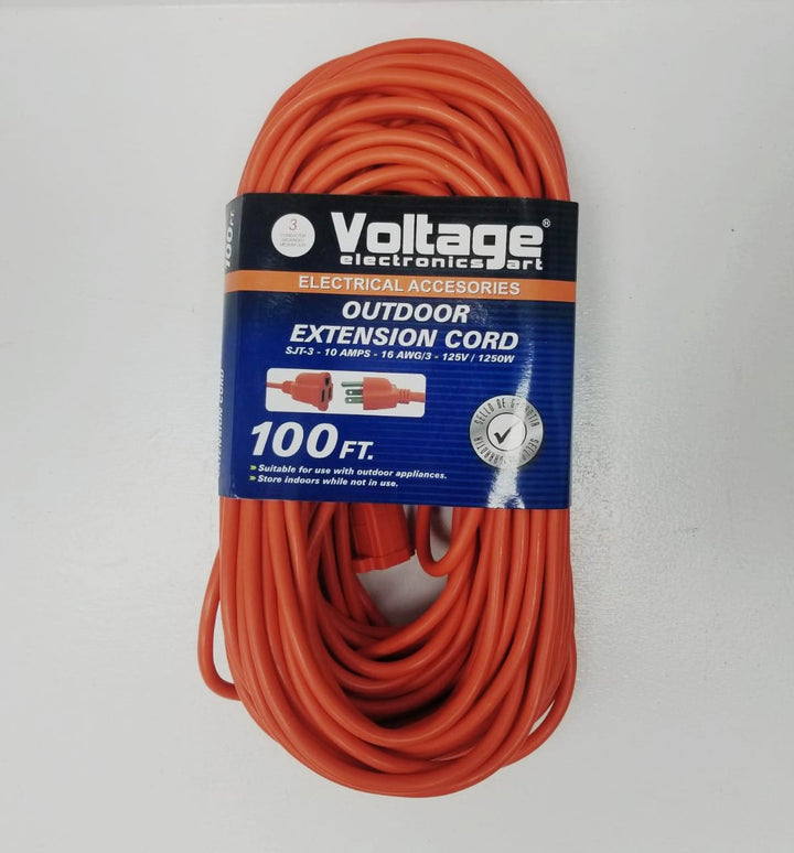 VOLTAGE Extension Cord Outdoor 75FT Orange
