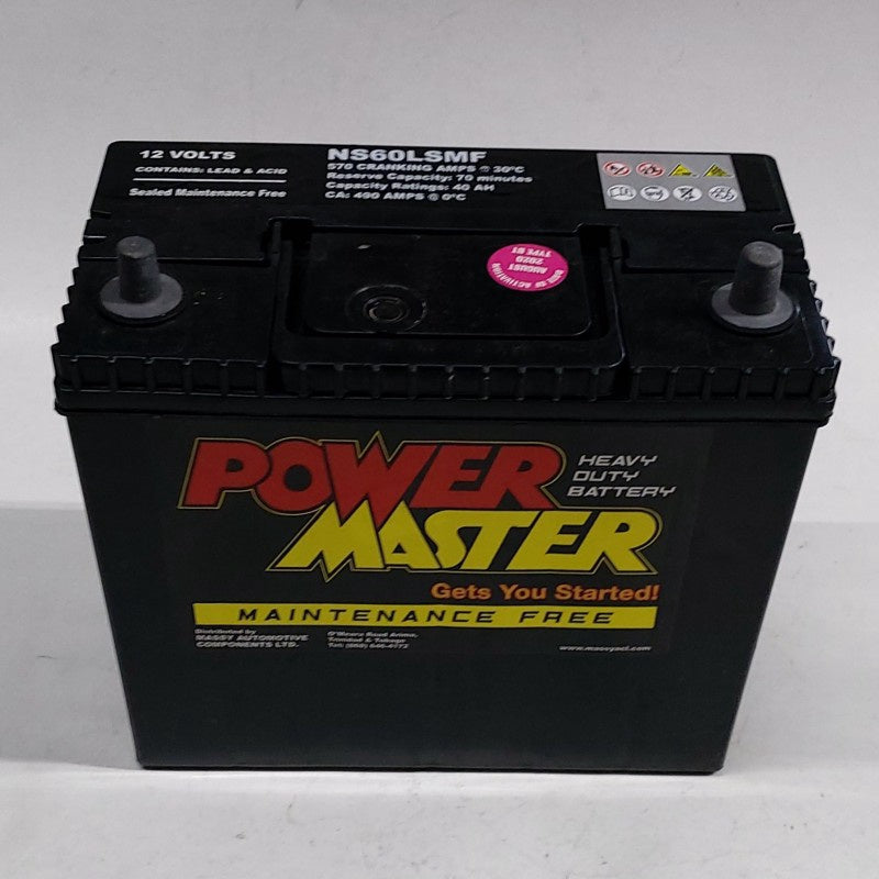 POWERMASTER Battery 12 Pl. NS60LSMF 570AMPS (NS60LH) Left Hand