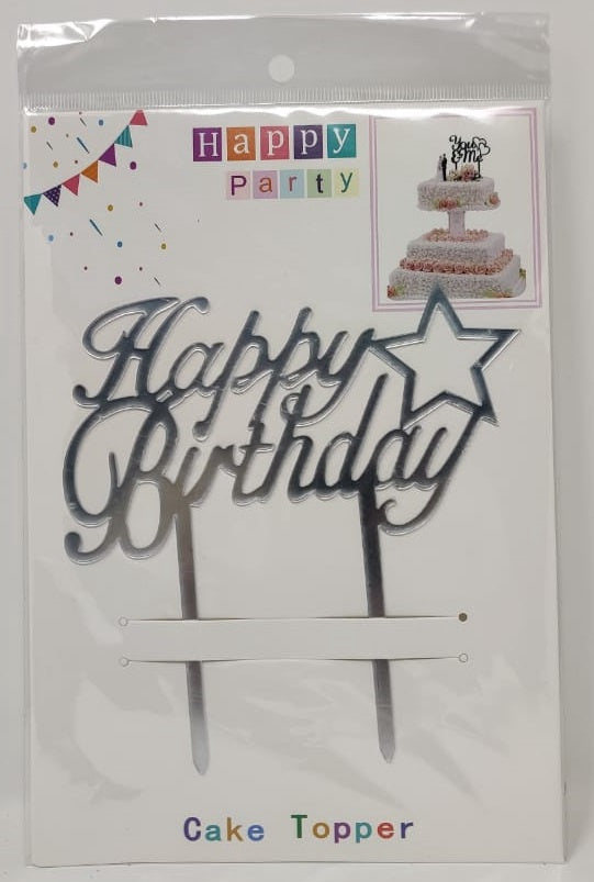 Party Cake Topper Happy Birthday with Star ZH36