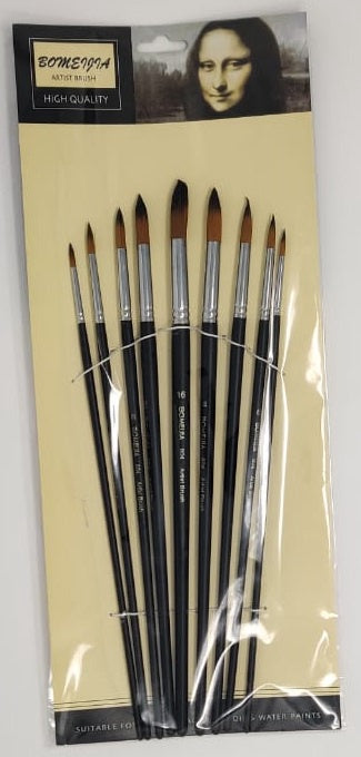 BOMEIJIA Artist Brush 9PCS Pointed Tip