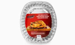 TITAN Foil Tray Ultra BZ91366R Large Oval Roaster 17X12.75X3.125" 43.2X32.4X7.9CM