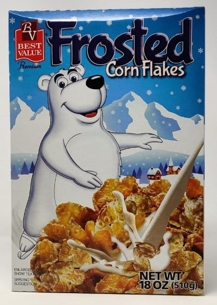 BEST VALUE (FOOD) Best Value Frosted Corn Flakes 18OZ 510G