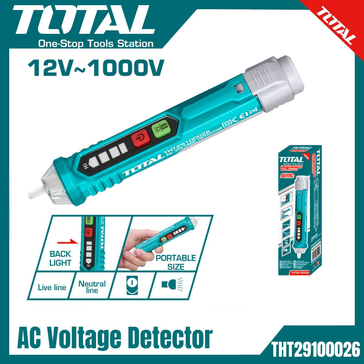 TOTAL Tester AC Voltage Detector THT29100026